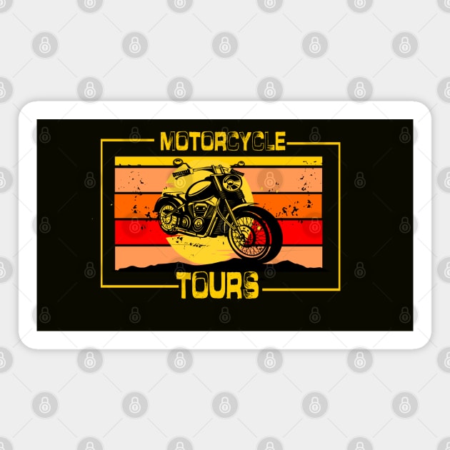 Vintage Motorcycle Tours Magnet by vintagejoa